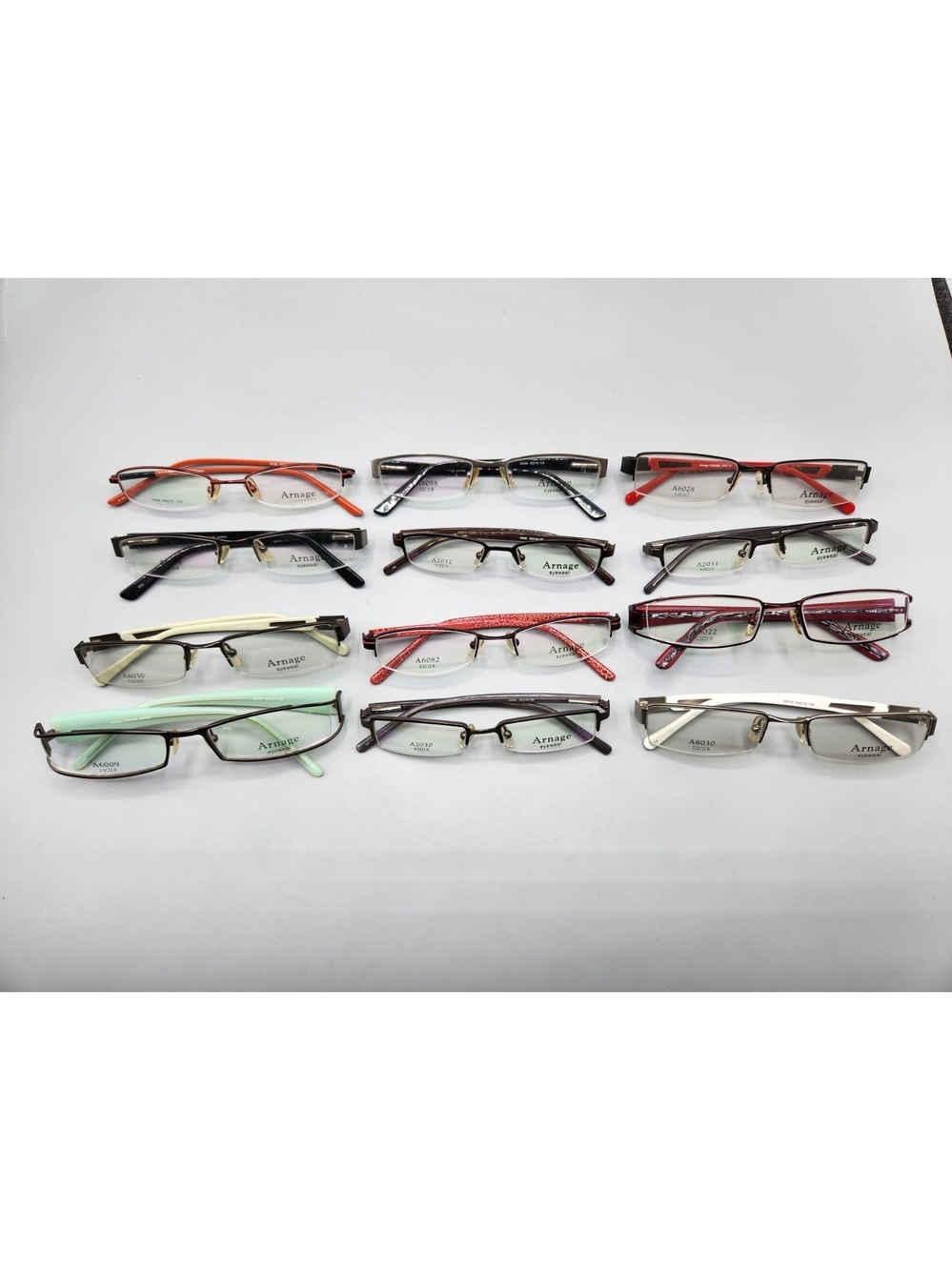 Arnage Eyewear Glasses Lot of 12 Frames Only Demo Japan Red Green White